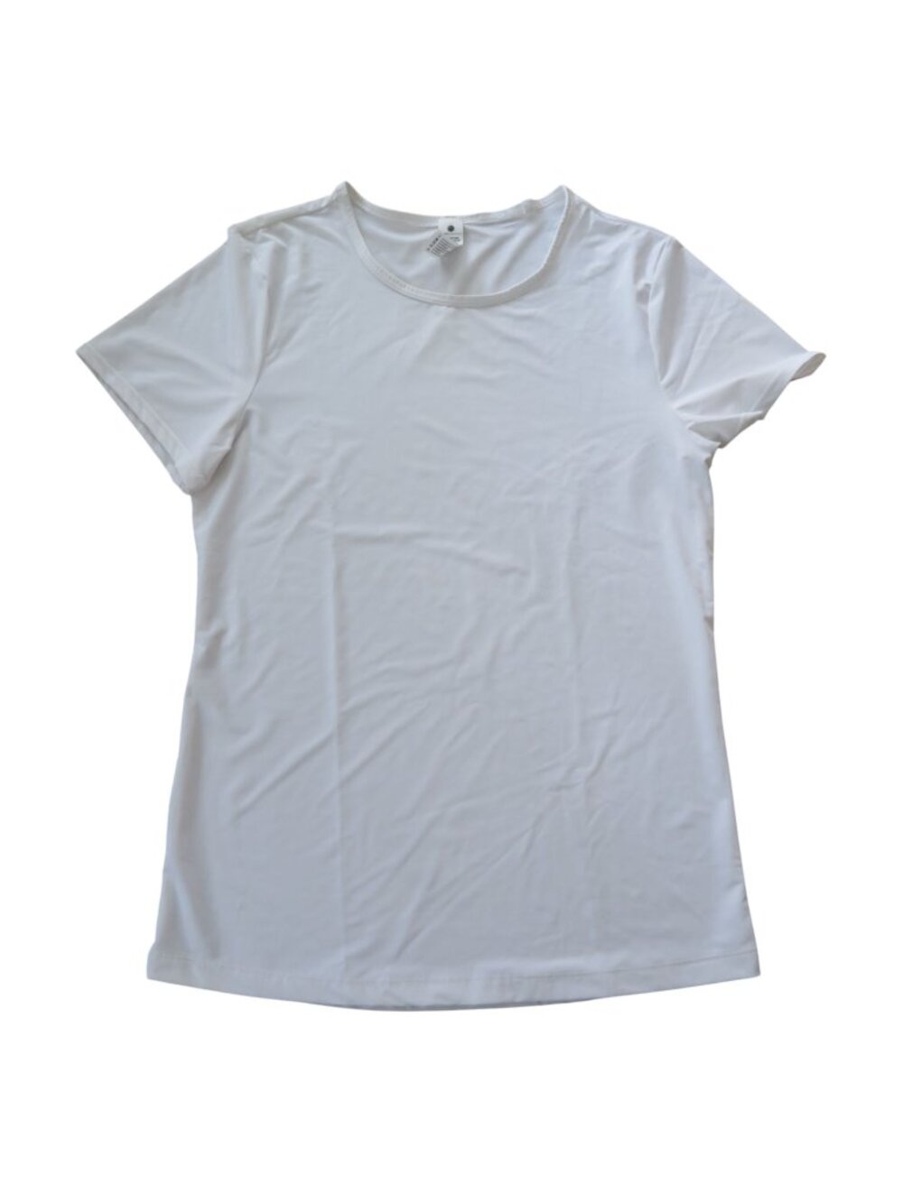 New Yogalicious Air Cloud Tara Full Length Short Sleeve Top White M Tee T-Shirt
